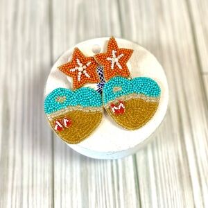 Heart shaped Beach Earrings